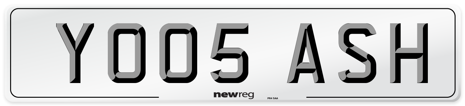 YO05 ASH Number Plate from New Reg